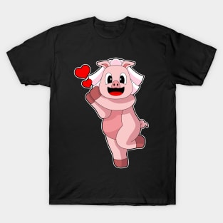 Pig Bride Heart Wedding T-Shirt